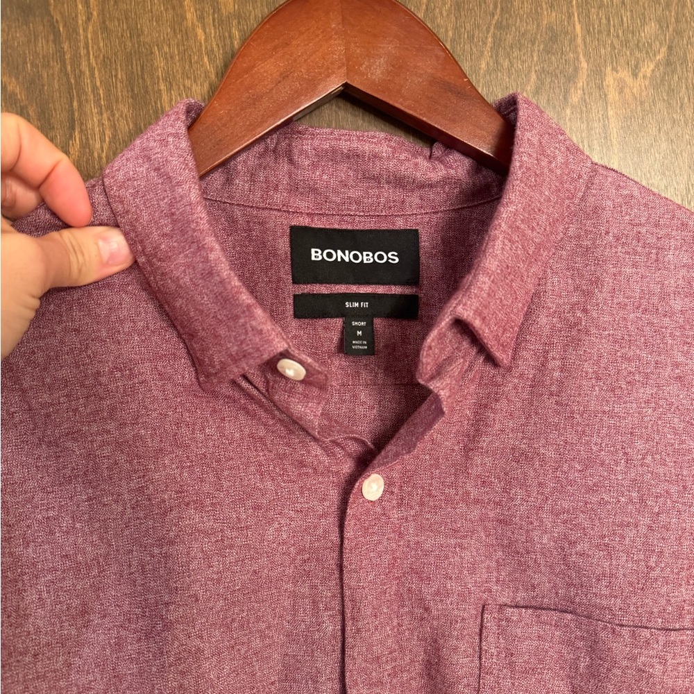 Bonobos Men's Burgundy Casual Shirt